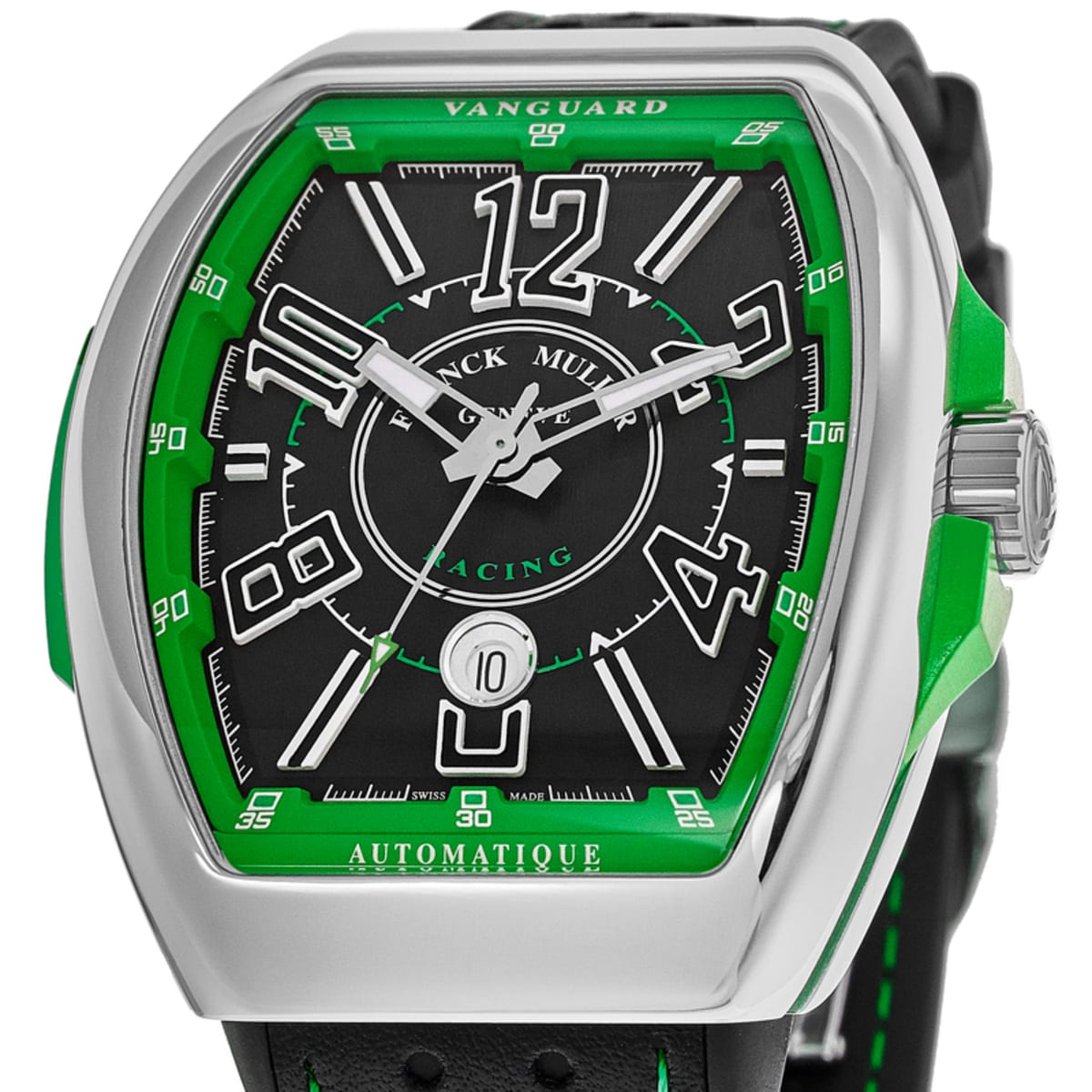 Franck Muller Vanguard Racing Black Green Dial Rubber Strap Men S Watch V 45 Sc Dt Rcg Vr Ac