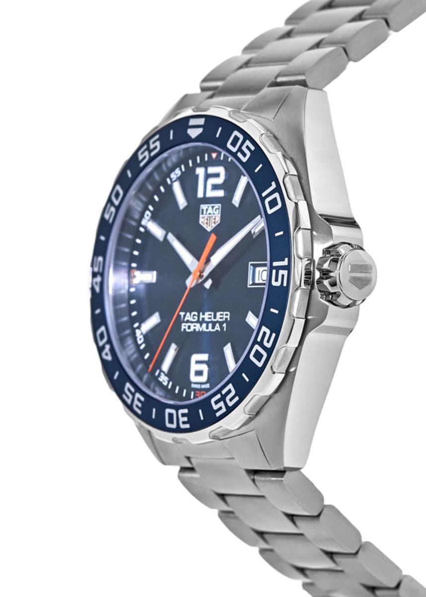 Tag Heuer Formula 1 Quartz 43mm Blue Dial Steel Band Men's Watch WAZ1010.BA0842 | WatchMaxx.com