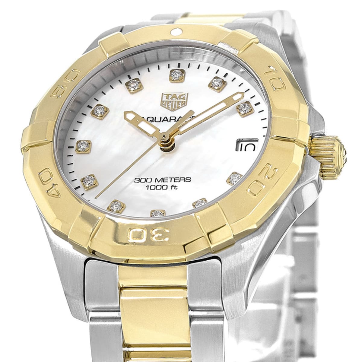 Tag Heuer Aquaracer Lady 300M 32MM Yellow Gold Steel Diamond Dial tag-heuer-aquaracer-lady-300m-32mm-yellow-gold-steel-diamond-dial