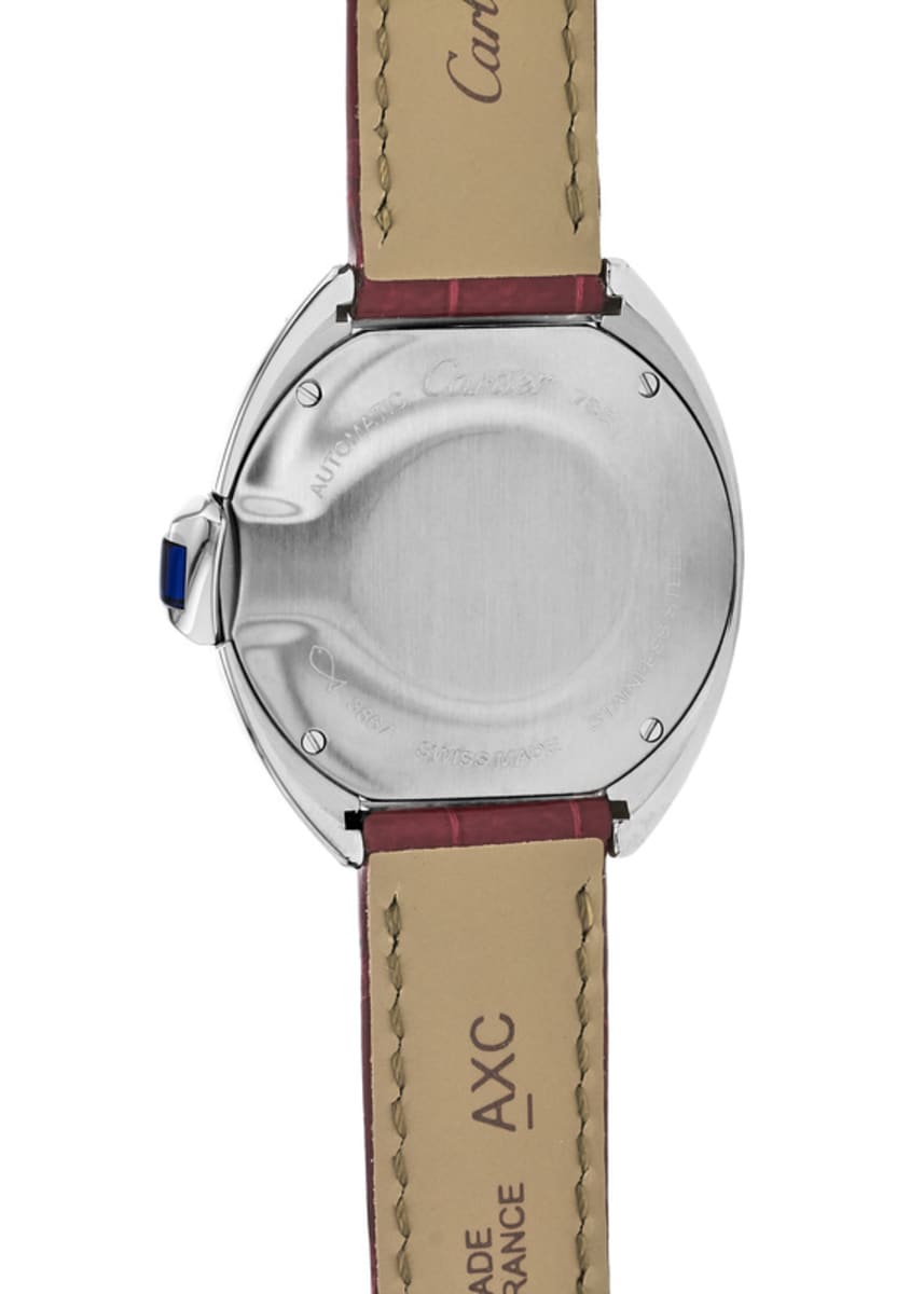 Cartier Cle de Cartier 31mm Bordeaux Alligator Leather Cartier Cle de Cartier 31mm Bordeaux Alligator Leather