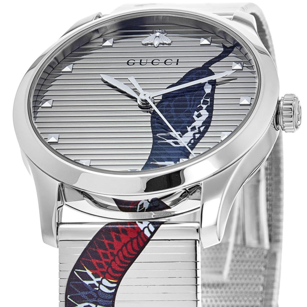 Gucci G-Timeless 38mm King Snake Steel Unisex Watch YA1264123