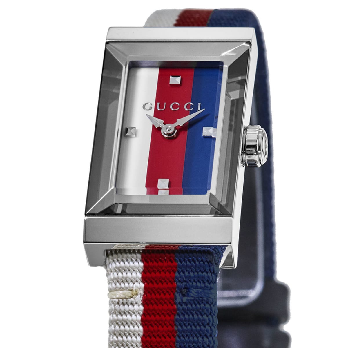 Gucci G-Frame White/Red/Blue Dial Women's Watch YA147508