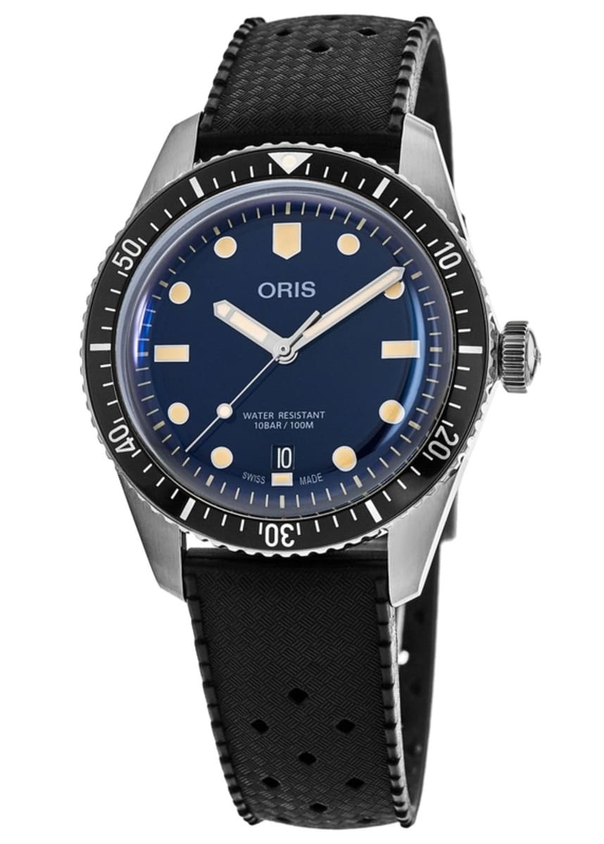 Oris Divers Sixty-Five Blue Dial Black Rubber Strap Men's Watch 01 733 ...