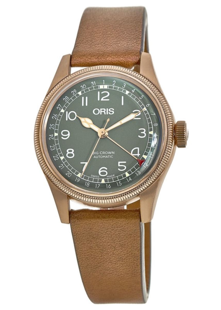 Oris Big Crown Pointer Date 80th Anniversary Bronze Green Watch 01 754 7741 3167-07 5 20 58BR