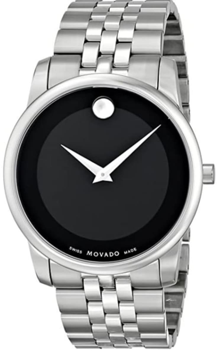 Movado Museum Black Dial Steel Men's Watch 0606004