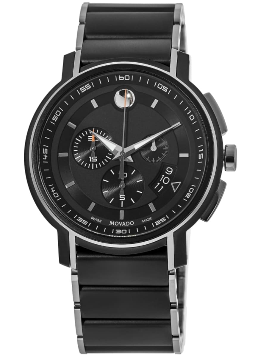 Movado Strato Black Chronograph Dial Men's Watch 0607006