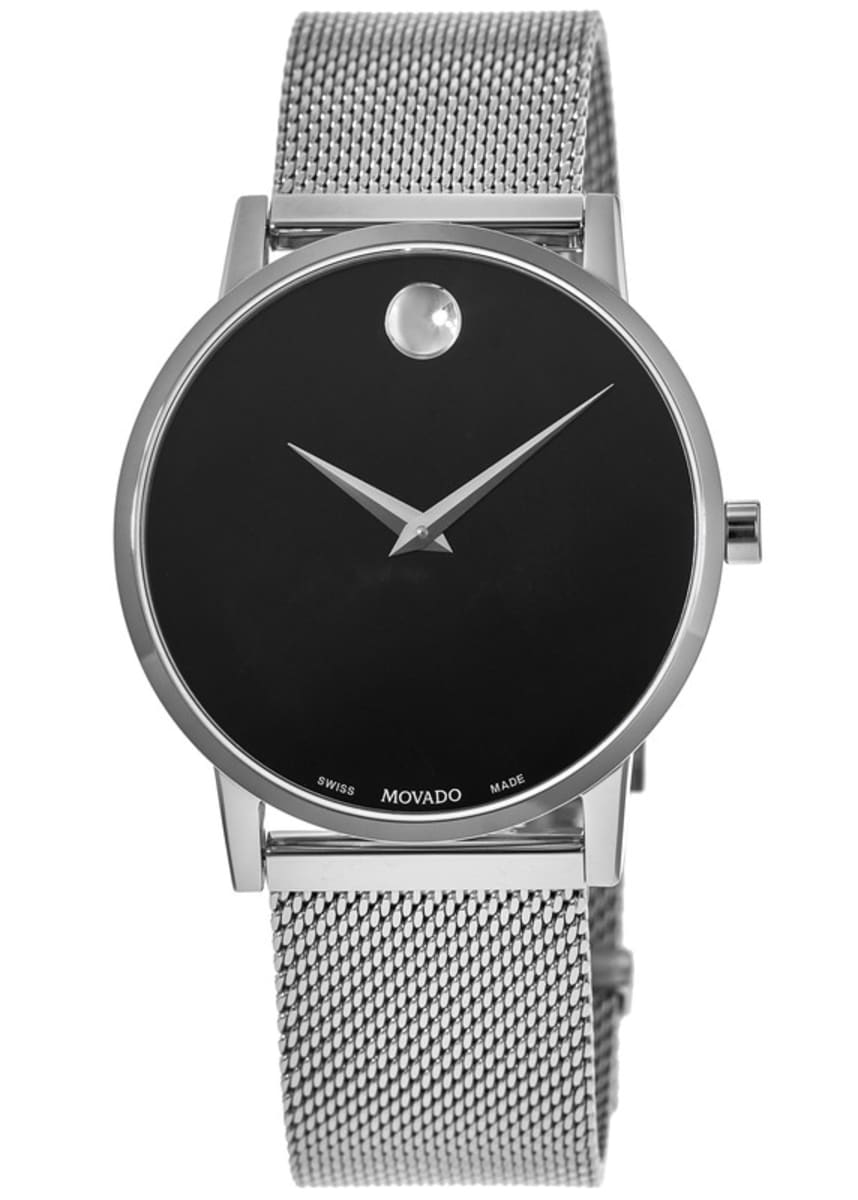 Movado 0607219 Stainless Black Watch Steel Museum Men\'s Dial