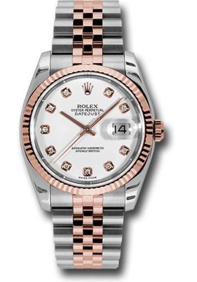 Rolex Datejust 36 Steel & Everose Gold Unisex Watch 116231-WHDJ