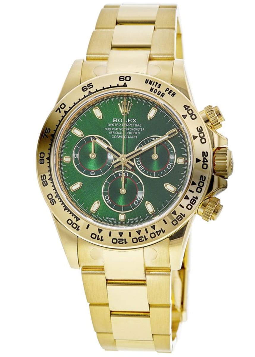 Rolex Cosmograph Daytona John Mayer Green Dial 18kt Gold Men's Watch ...