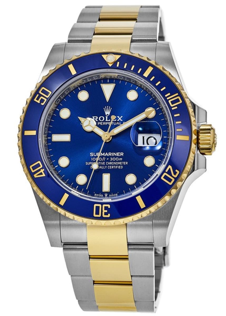 Rolex Submariner Date 41mm Blue Dial Gold & Steel Bracelet Men's Watch