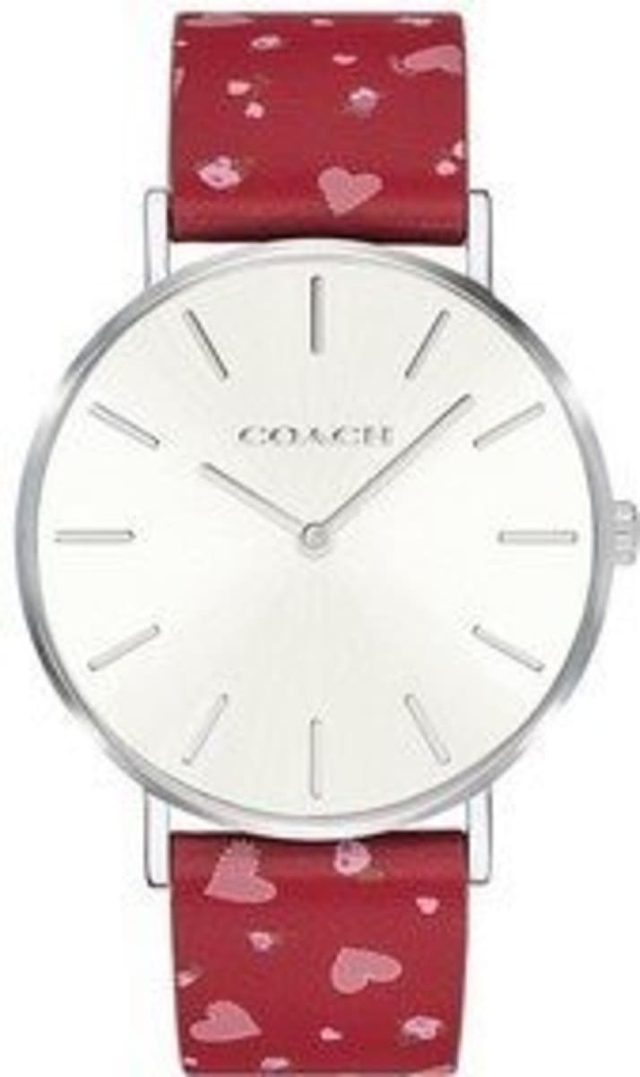 Coach Perry Green Dial Green Leather Strap Watch for Women - 14503383-C