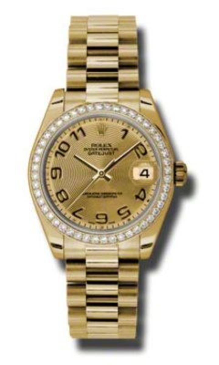 Rolex Datejust 31 18k Yellow Gold Presidential Bracelet Women s Watch 178288 CHA