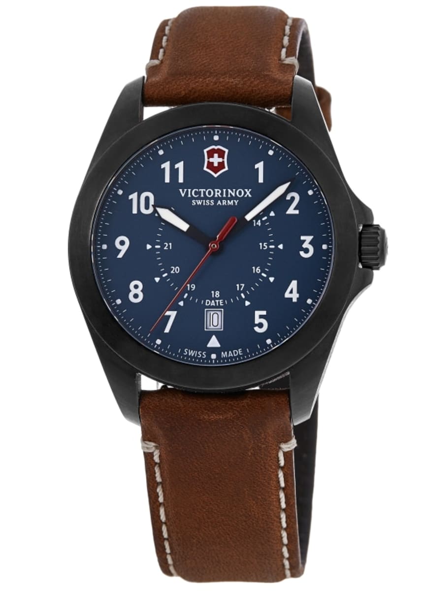 Brown Swiss៵៵៵ꕤ　さま　専用 Victorinox Swiss Army Heritage Quartz Blue Dial Brown