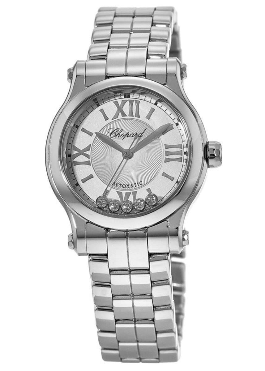 Chopard Happy Sport Mini Automatic 30mm 5 Floating Diamonds Women's ...