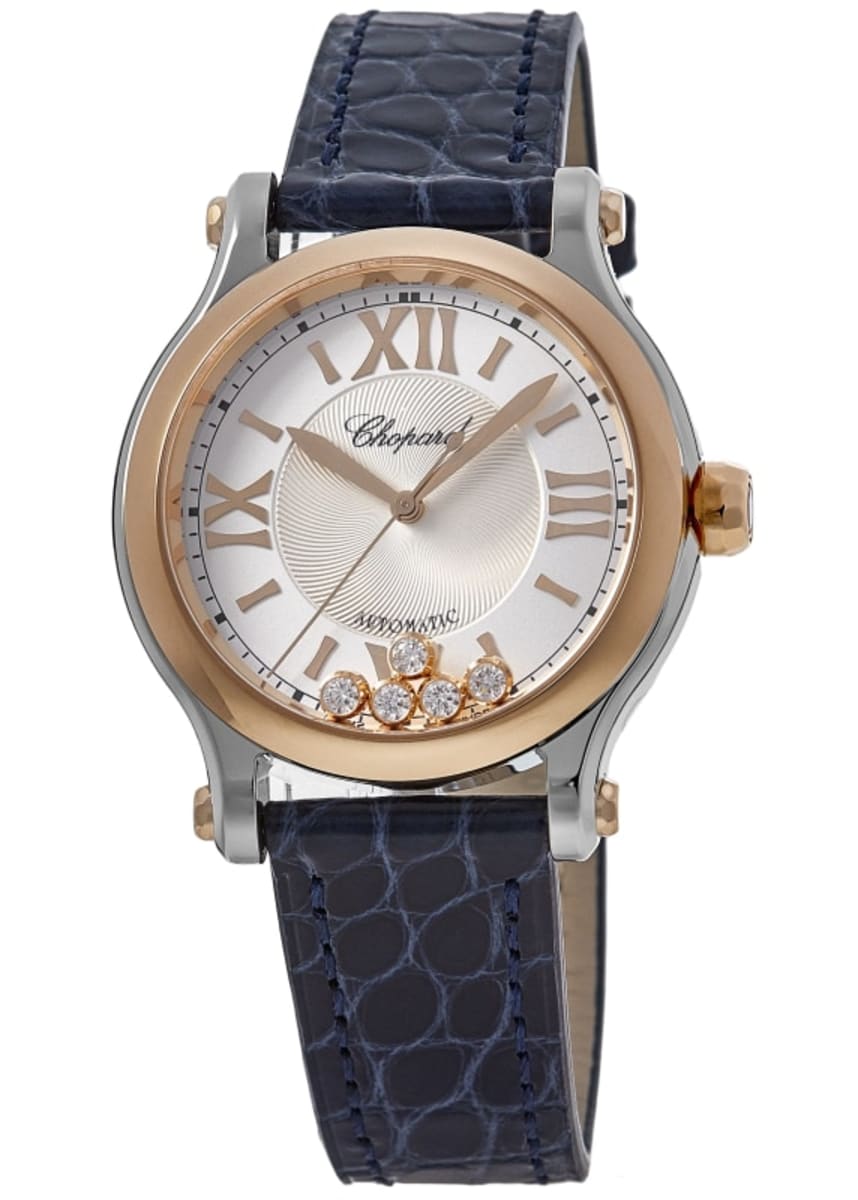 Chopard Happy Sport Automatic 33mm 18kt Rose Gold Bezel Women's Watch ...