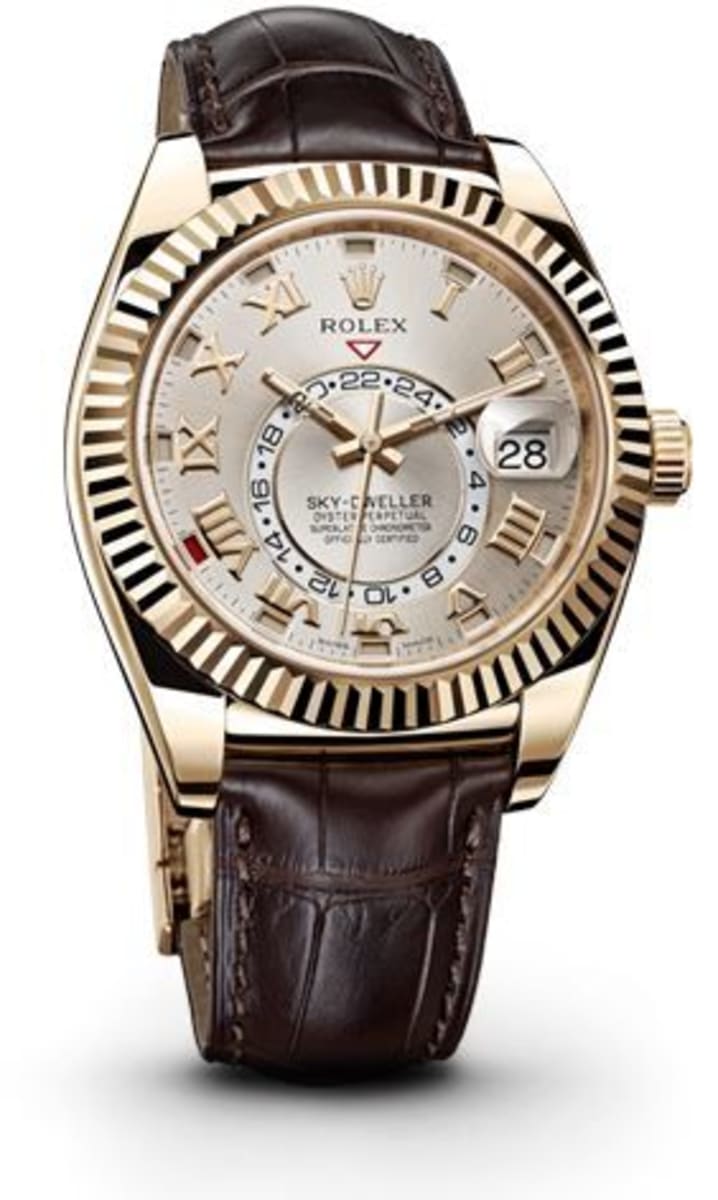rolex mens watch with leather strap