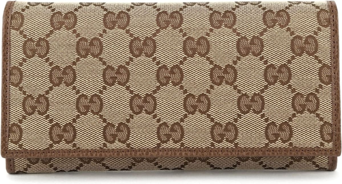 Gucci Beige Canvas & Leather Wallet