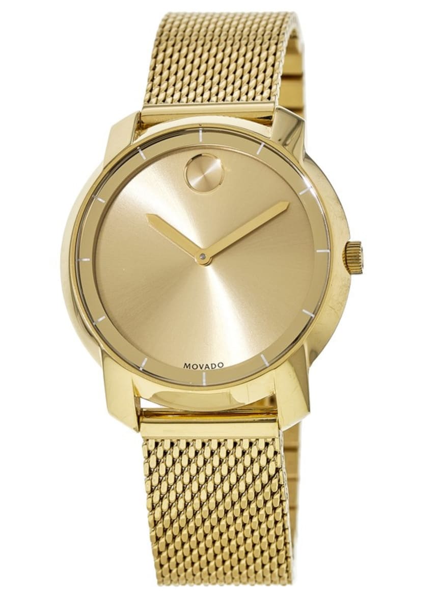 Movado Bold Mesh Yellow Gold Toned Bracelet Women's Watch 3600242PO