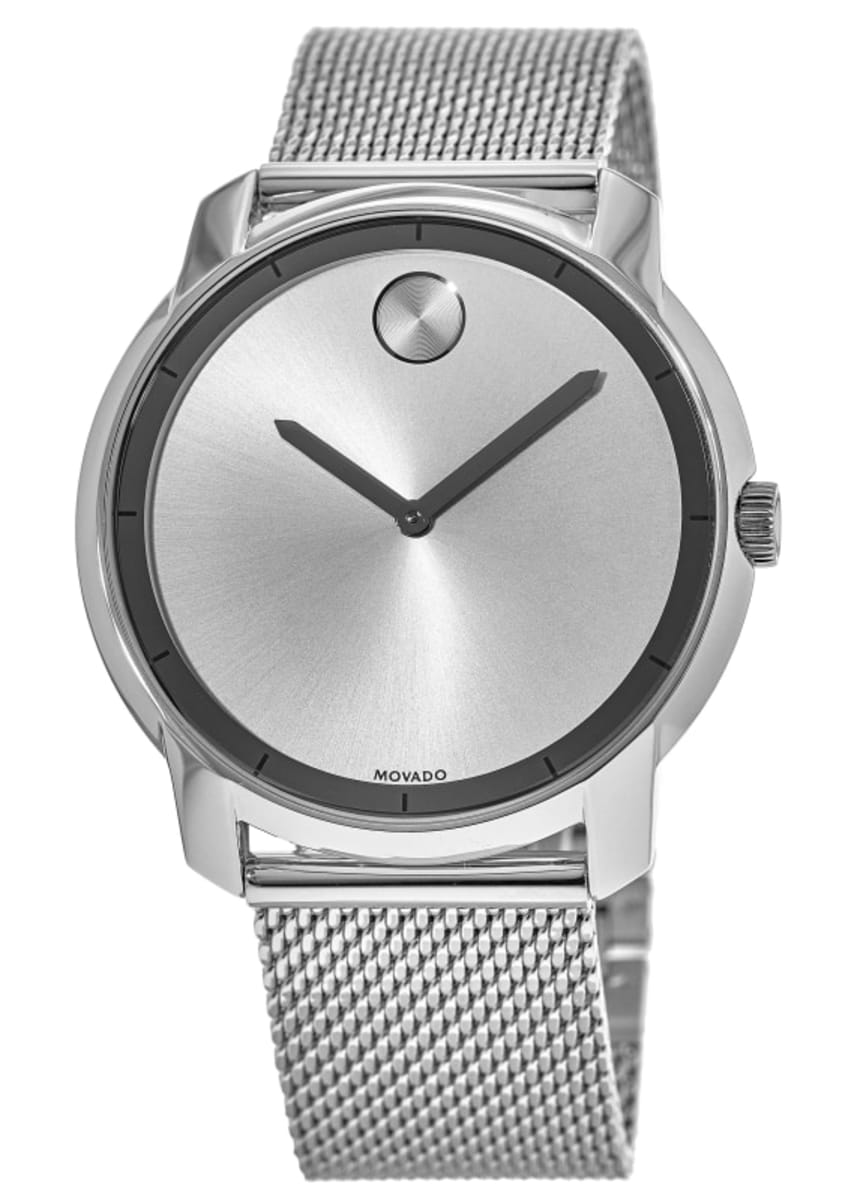 Steel Movado Watch Link Replacement Movado Bold Silver Sunray Mesh