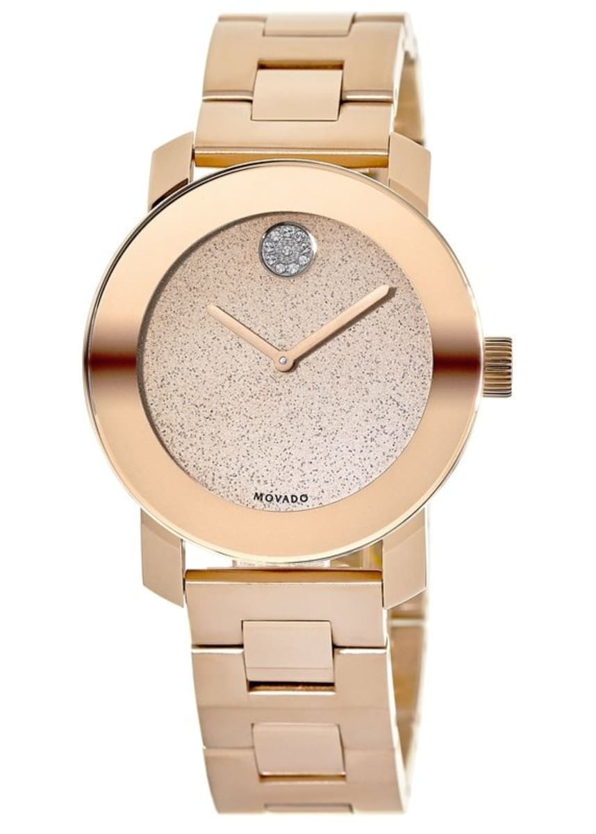 Movado Bold Rose Gold Tone Ladies Watch