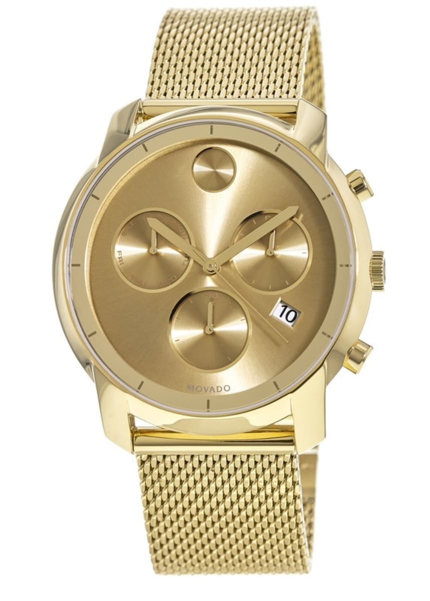 Movado Bold Yellow-Gold Plated Chronograph Men's Watch 3600372