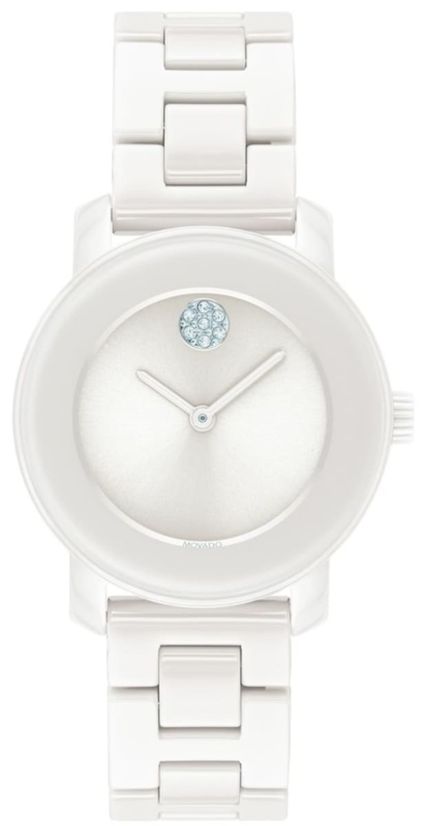 movado bold white ceramic