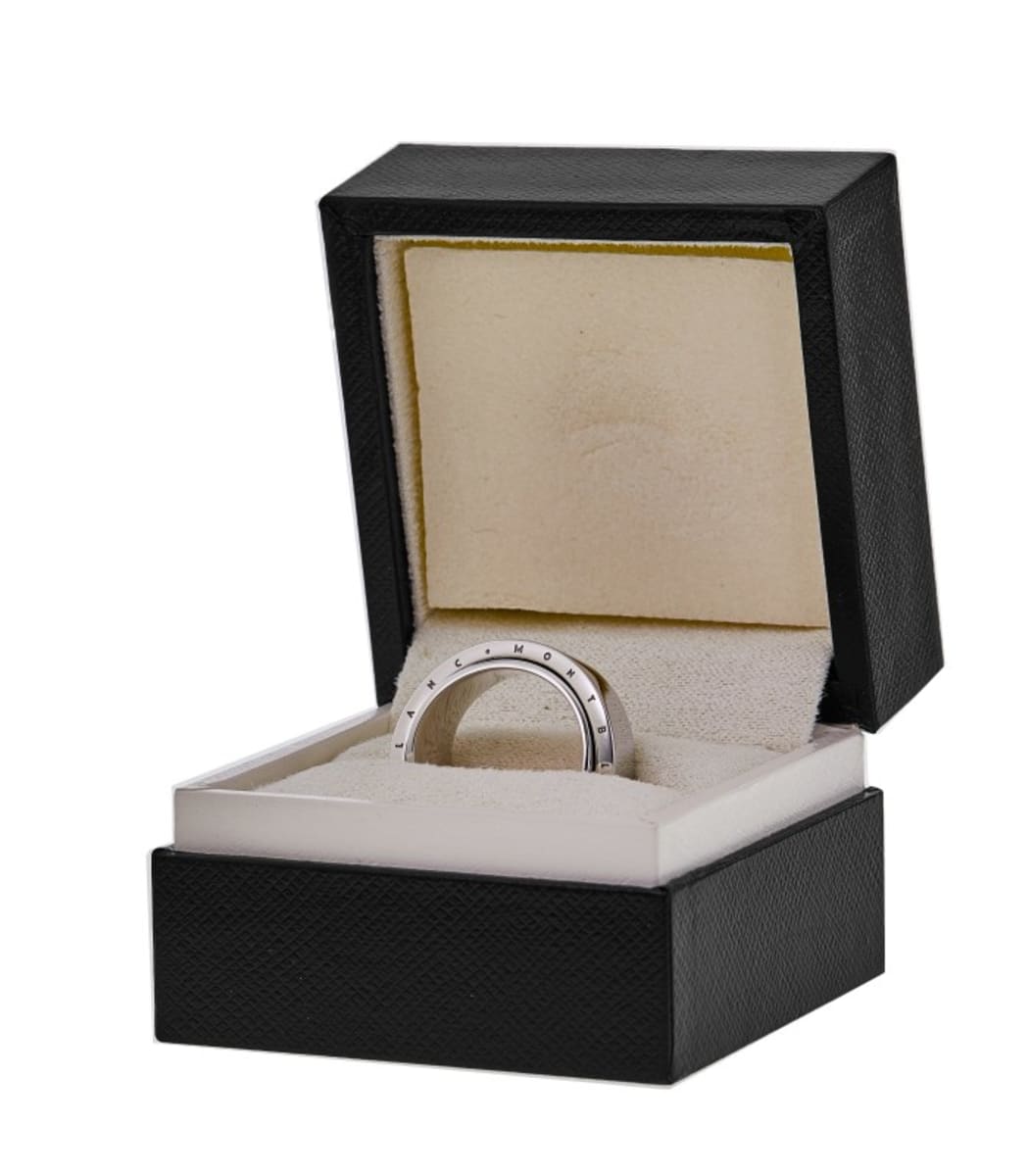 MONTBLANC カフリンクス 925　スターリングシルバー　ホワイト Cufflinks, round in stainless steel with exploding star