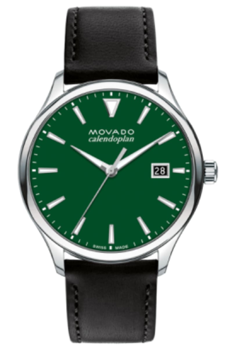Movado Men's Heritage Green Dial Watch 3650092