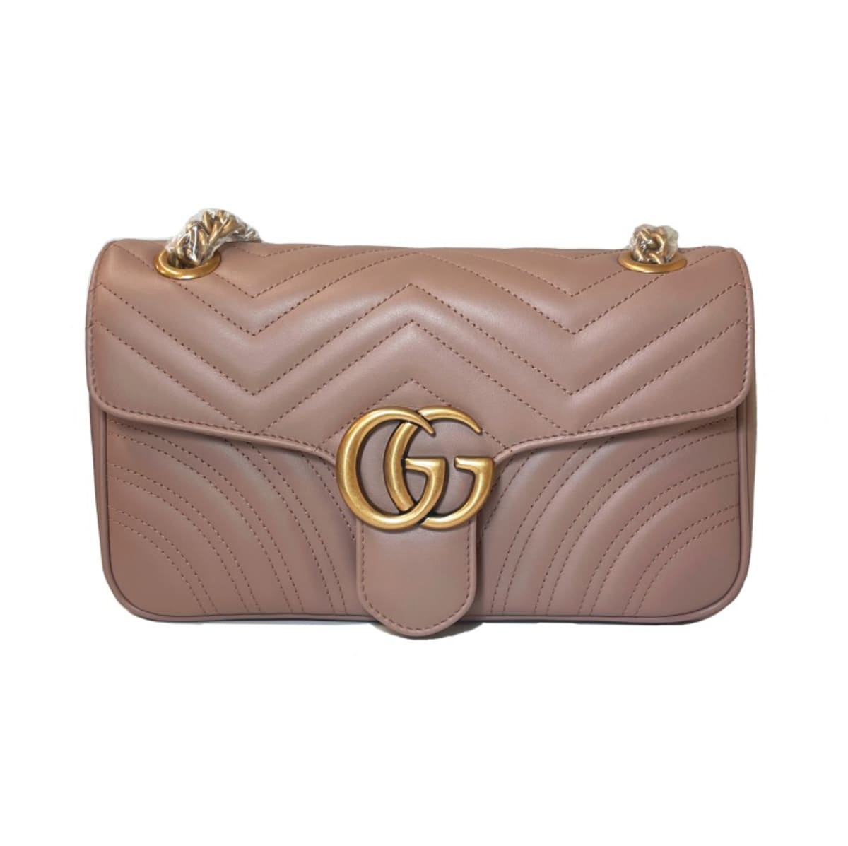 Gucci GG Marmont Small Shoulder Bag, Pink, Leather