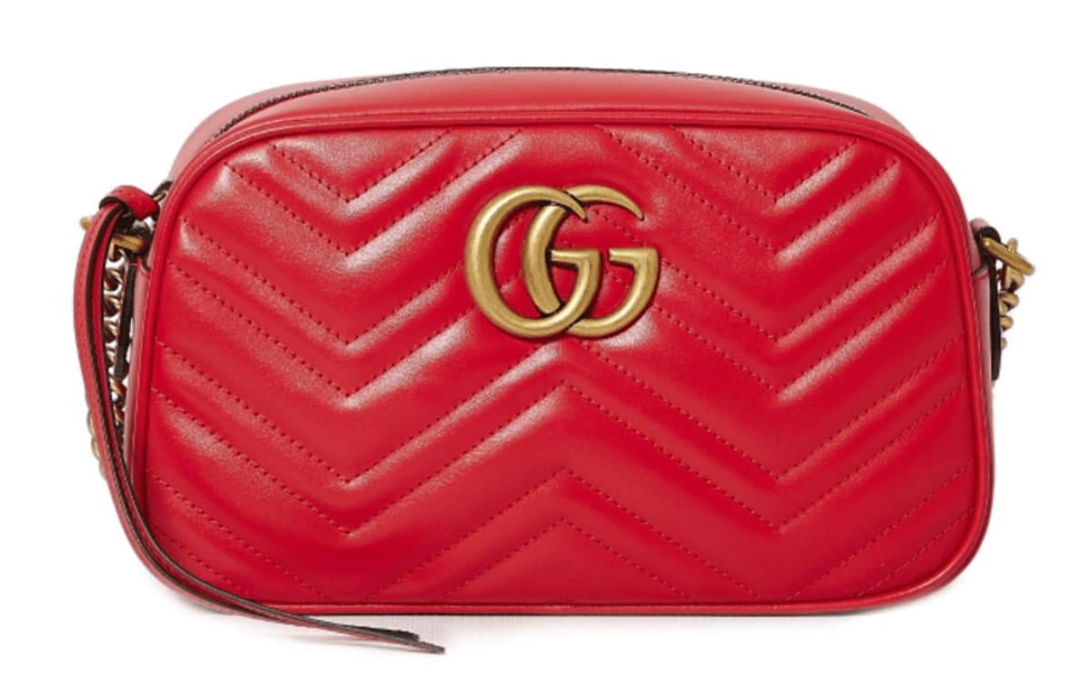 Gucci GG Marmont Small Black Leather Women's Shoulder Bag 447632 UM8BN 1000