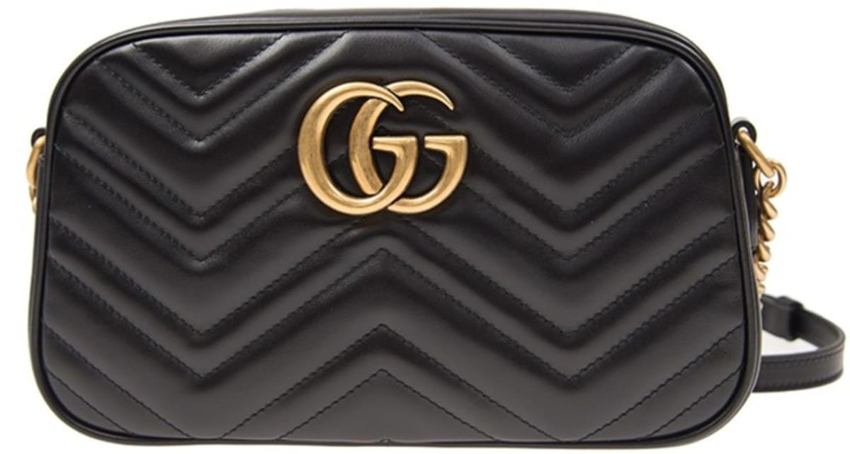 Gucci GG Marmont Small Shoulder Bag, Black, Leather