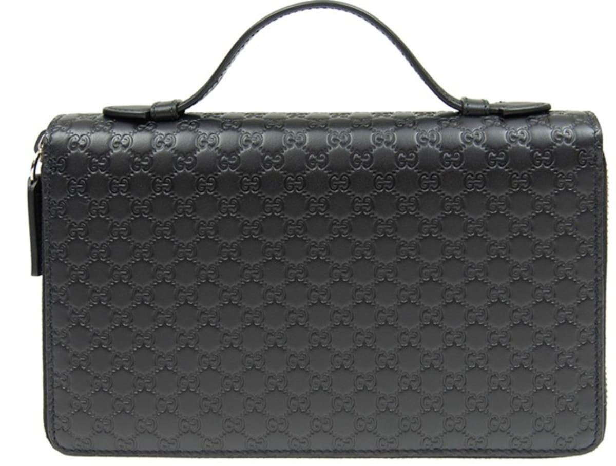 Gucci, Bags, Gucci Gg Guccissima Long Leather Wallet In Black