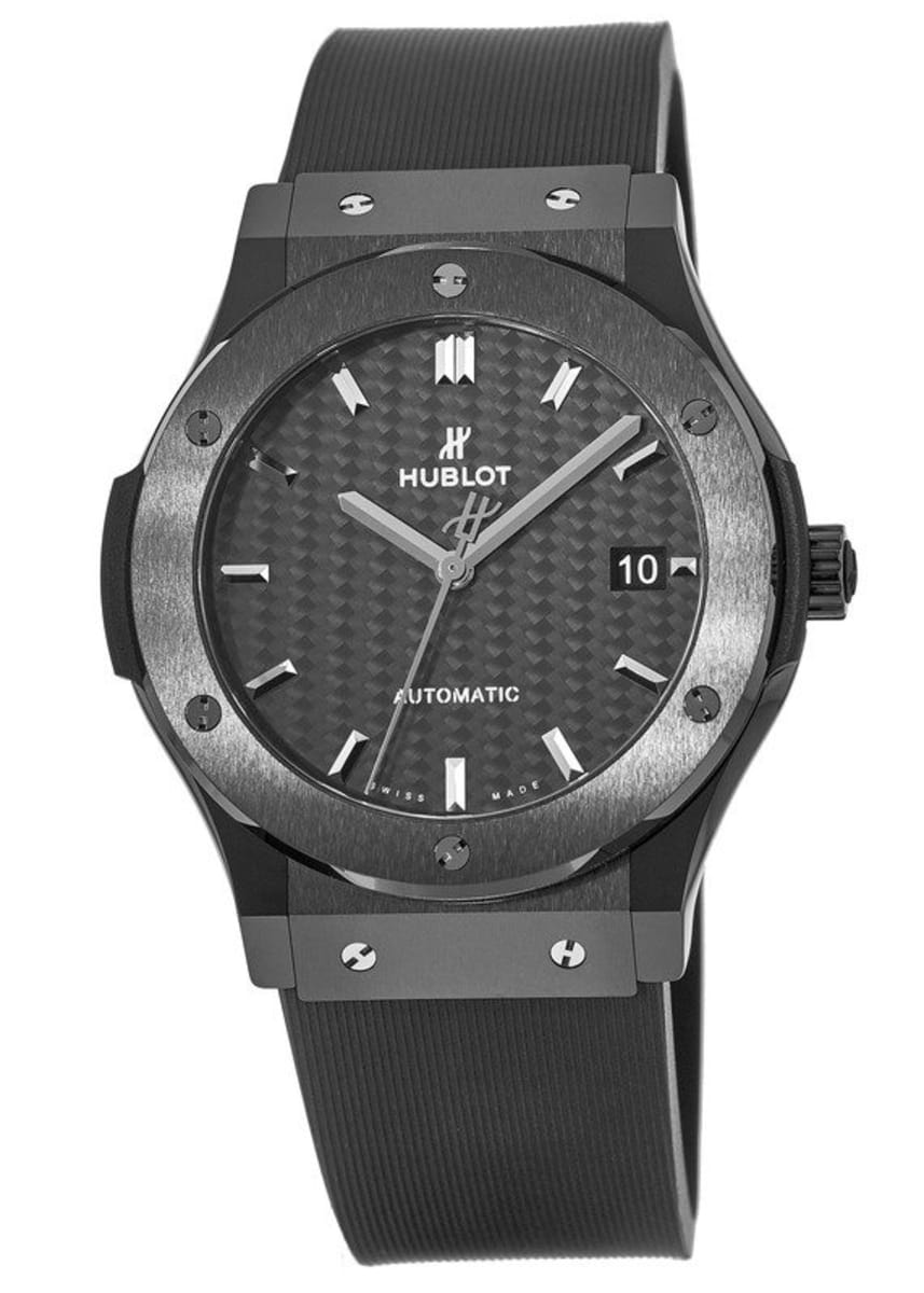  Hublot Classic Fusion Black Dial Black Rubber Mens