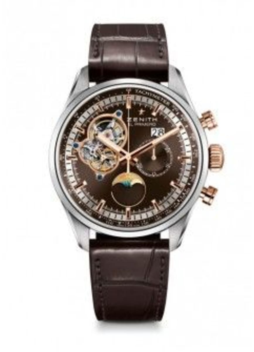 Zenith El Primero Chronomaster Brown Open Dial Leather Strap