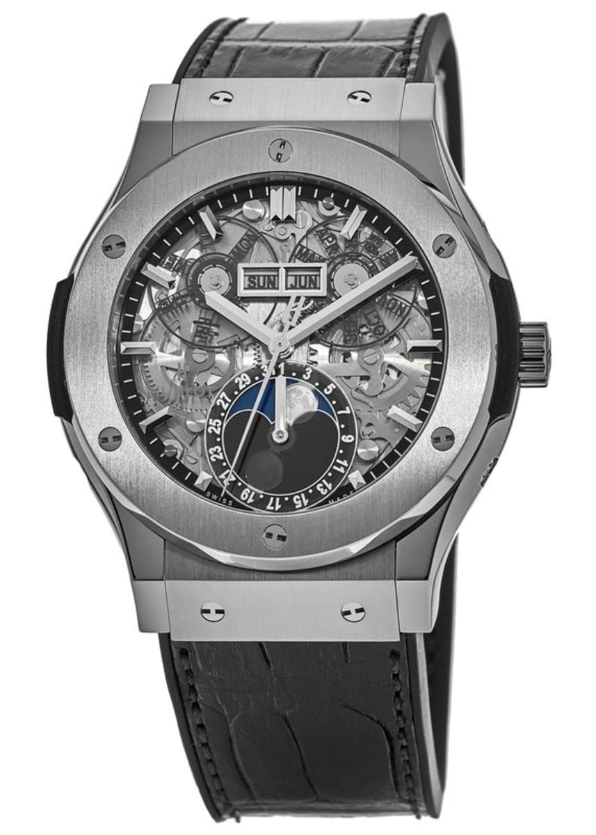 Hublot Classic Fusion Aerofusion Moonphase Titanium Men's Watch 517.NX ...