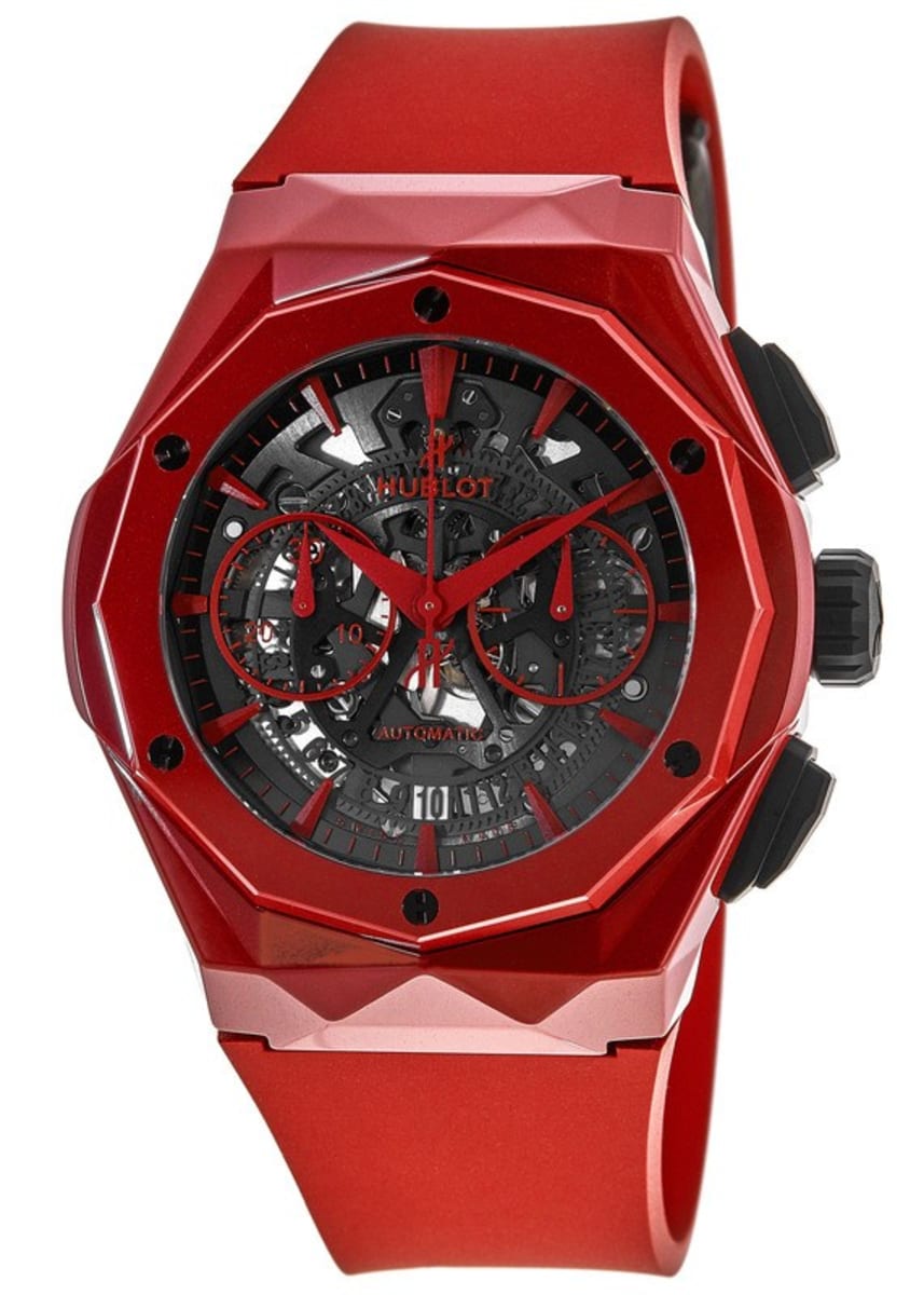 Hublot Classic Aerofusion Limited Skeleton Dial Red Rubber Strap Men's Watch 525.CF.0130.RX.ORL19