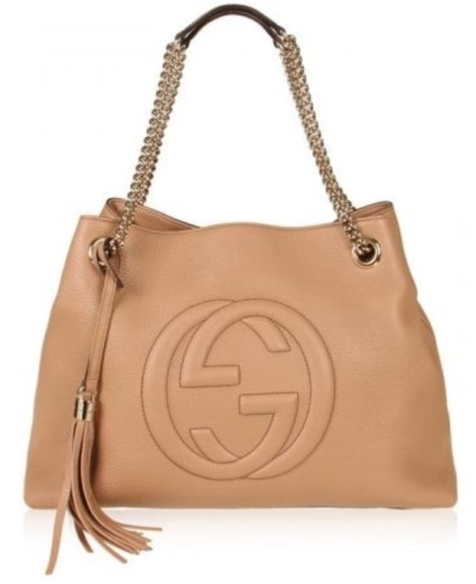 Gucci Soho Beige Leather Tassel Women's Shoulder Bag 536194 A7M0G 2754