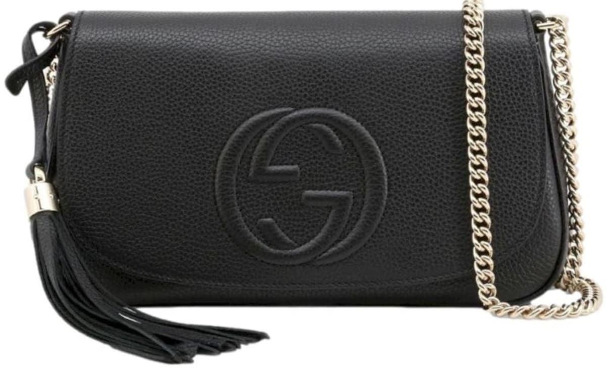 Gucci Black Leather Small Soho Women's Crossbody Bag 536224