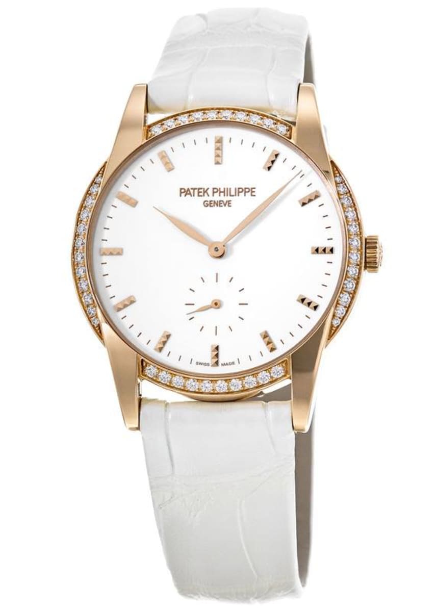 Patek Philippe Calatrava Small Seconds 18k Rose Gold Hand Wound White ...