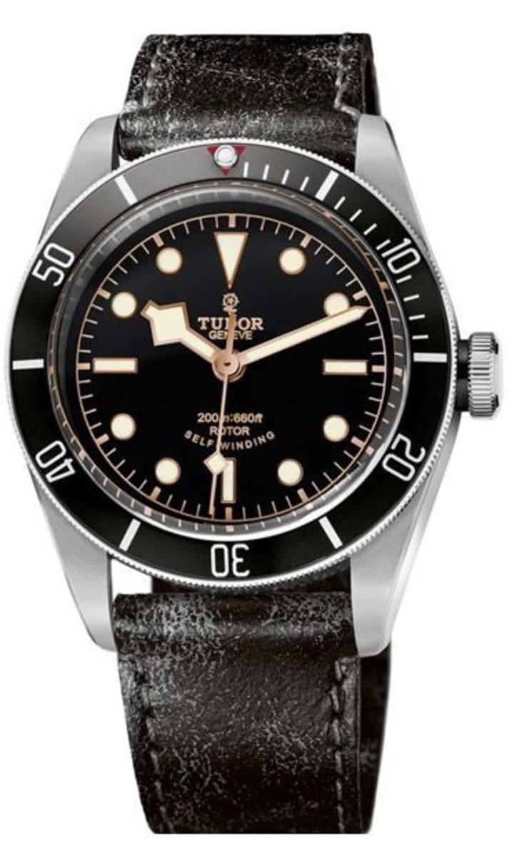 Tudor Heritage Black Bay on Aged Leather Men's Watch 79220N