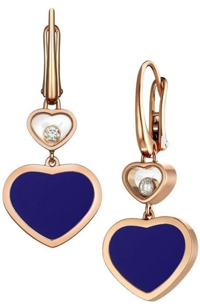 Chopard Happy Hearts 18k Rose Gold with Blue Stone Women's 