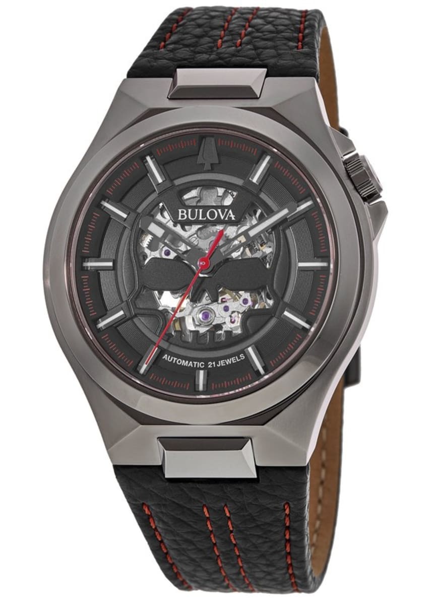 Phantom, Black Stainless Steel Skeleton Watch With Black Dial, In stock!