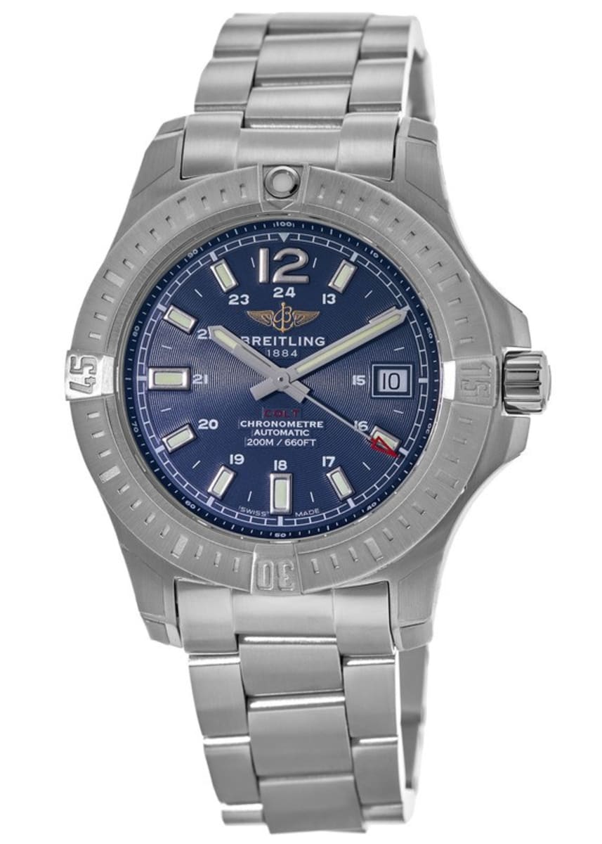 Breitling Colt 41 Automatic Blue Dial Steel Men's Watch A17313101C1A1