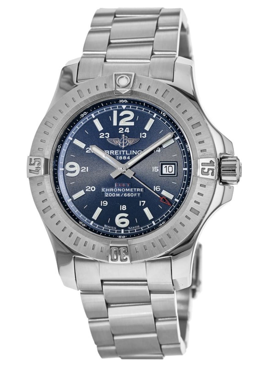 Breitling Colt Blue Dial Steel Band Men's Watch A7438811/C907-173A-PO