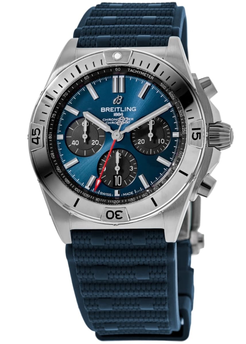 breitling chronomat blue face