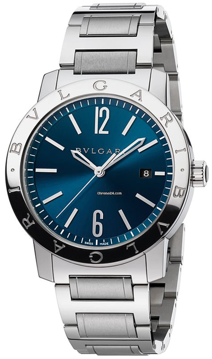 Bvlgari Pre-owned Bvlgari Bvlgari-Bvlgari Blue Dial Men's Watch 103132  7612902095041 - Pre-Owned Watches - Jomashop