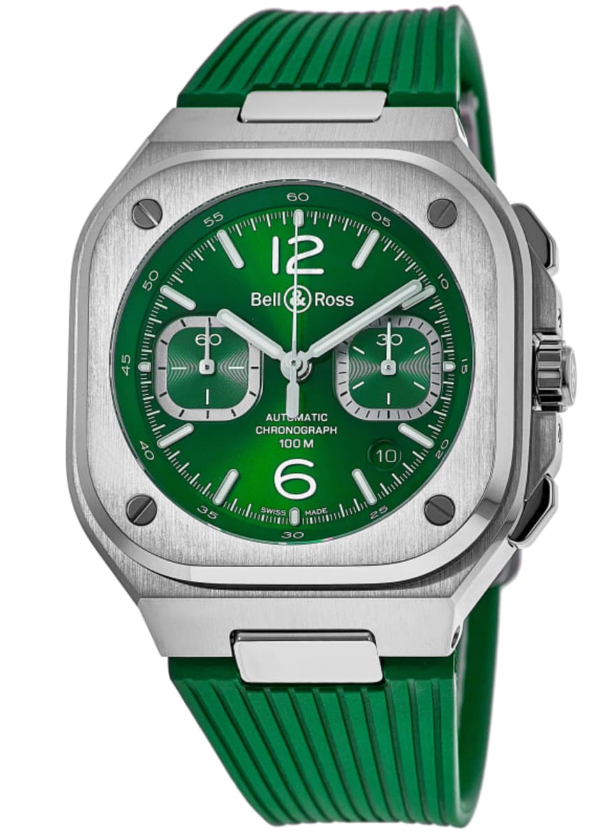 Bell & Ross BR 05 Chronograph 42mm Men's Watch BR05C-GN-ST/SRB