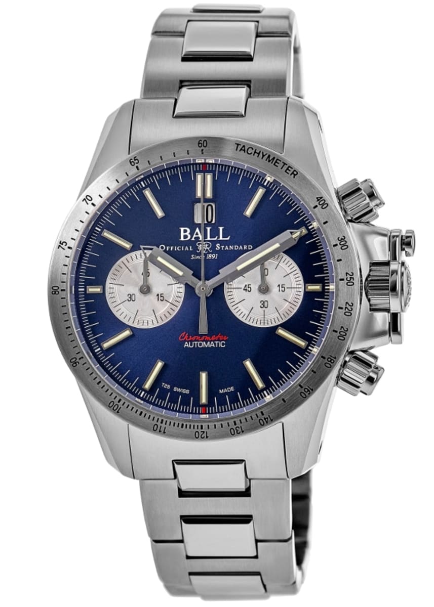 Ball Engineer Hydrocarbon Racer Chronograph Blue Dial Steel Men's 