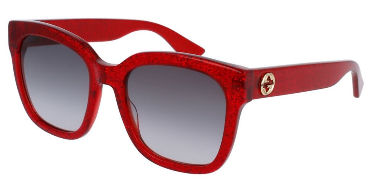 Gucci Red Polarized Plastic Women's Sunglasses GG0034S-006