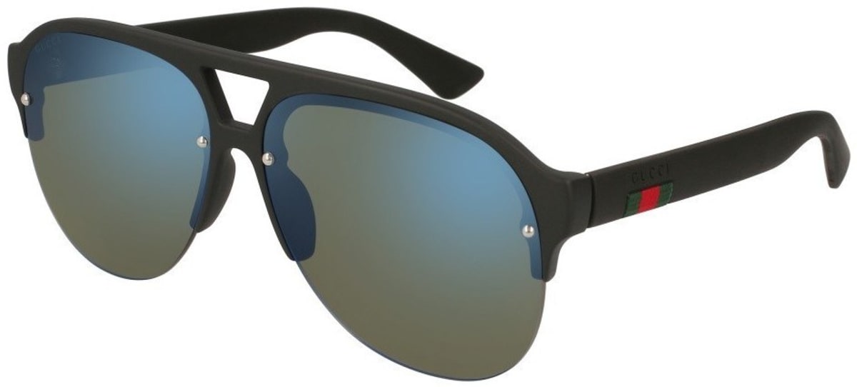 Gucci Blue Pilot Men's Sunglasses GG1099SA 002 61 889652381381 - Sunglasses  - Jomashop